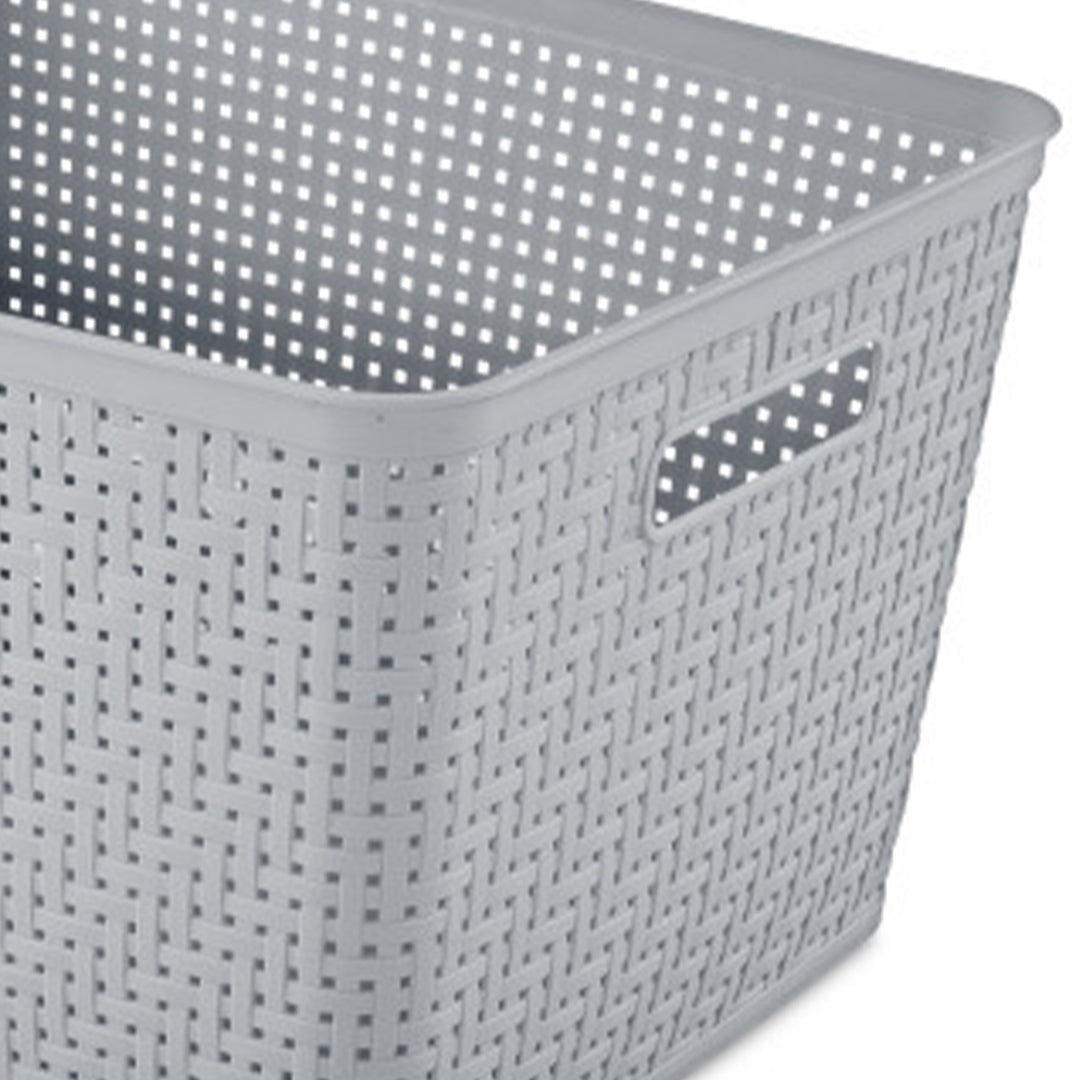 Sterilite 14"Lx8"H Woven Rectangular Tall Basket for Home Organization (12 Pack)