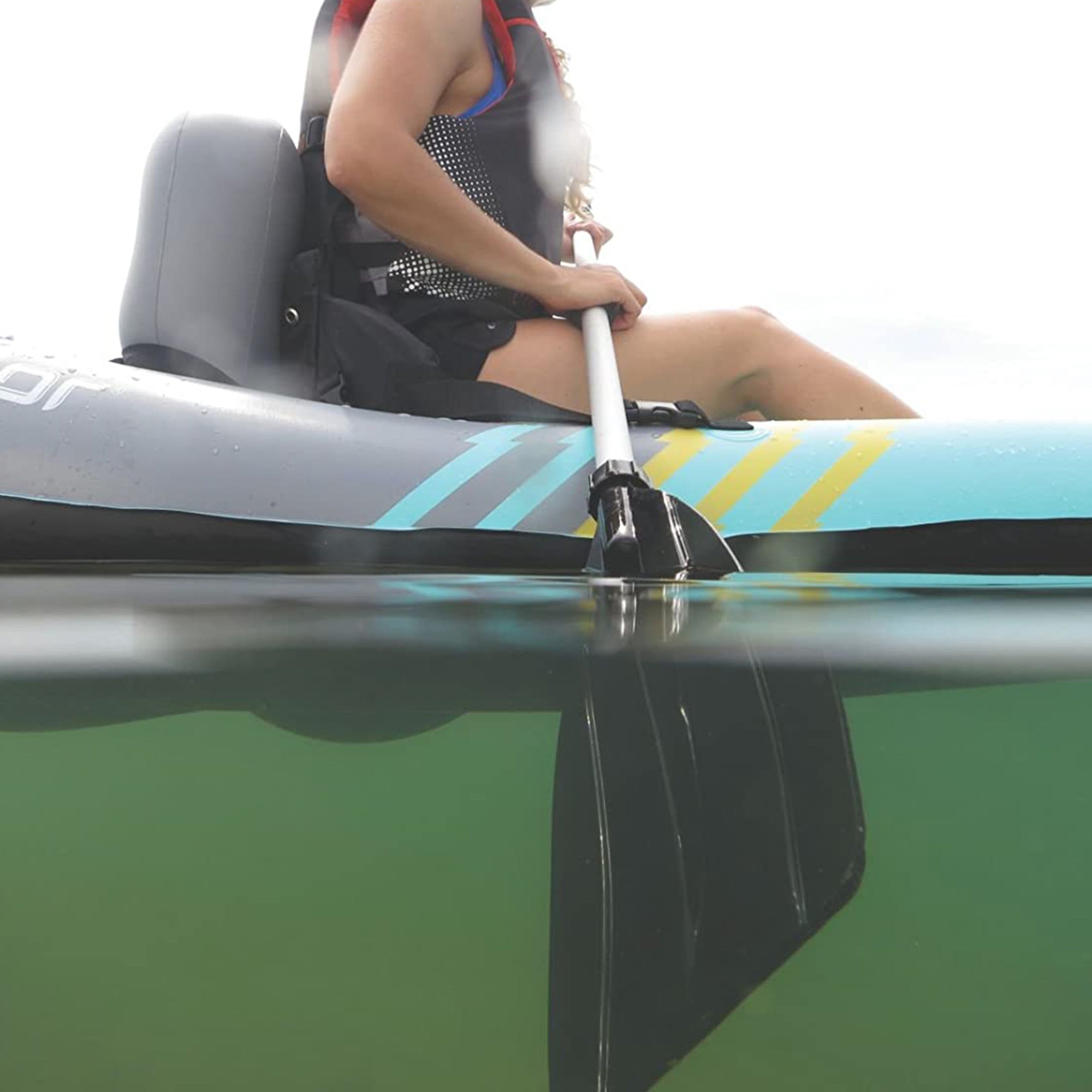 Sevylor K1 QuikPak 1 Person Kayak w/ PVC Inflatable Coverless Sit On Top Design - VMInnovations