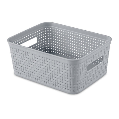 Sterilite 10x8x4.25 In Rectangular Short Basket for Home Organization (24 Pack)