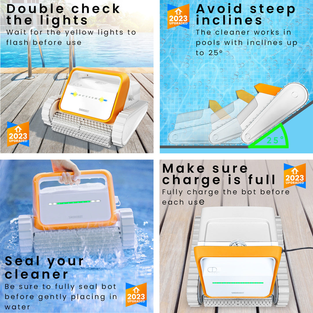SMOROBOT (2023) Tank X11 Cordless Rechargeable Robotic Pool Cleaner (Open Box)