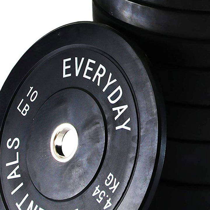 BalanceFrom Fitness 260 Pound Olympic Bumper Strength Training Weight Plate Set - VMInnovations