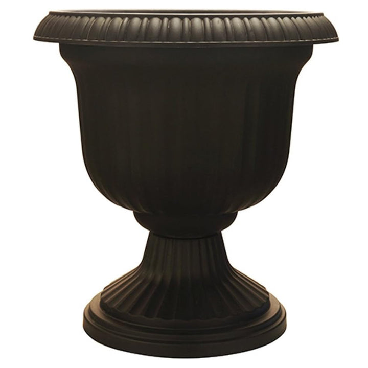 19 Inch Round Outdoor Utopian Urn for Large Sized Plants, Black (Used)