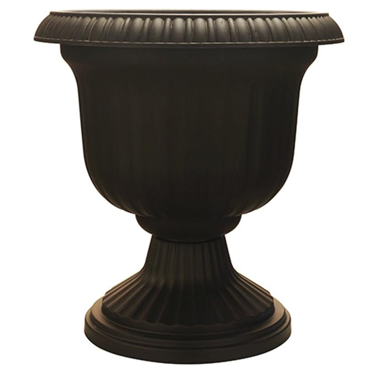 19 Inch Round Outdoor Utopian Urn for Large Sized Plants, Black (Used) - VMInnovations