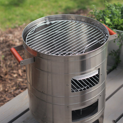 Americana Grills 351 Square Inch Stainless Steel Charcoal BBQ Meat Water Smoker