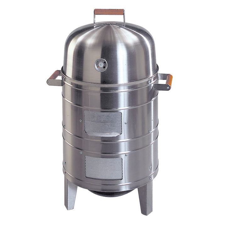 Americana Grills Square Inch Stainless Steel Charcoal BBQ Meat Smoker (Open Box)