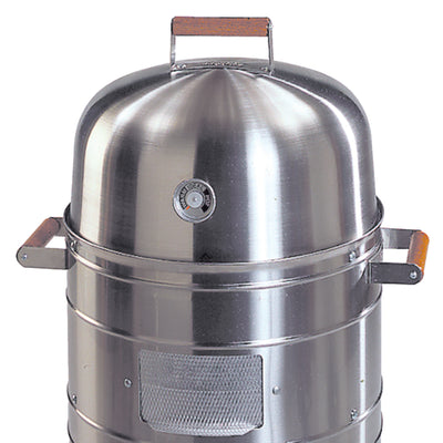 Americana Grills 351 Square Inch Stainless Steel Charcoal BBQ Meat Water Smoker