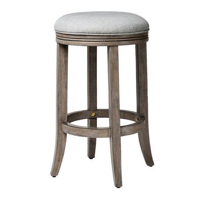 Maven Lane Backless Kitchen Swivel Stool, Reclaimed Oak,Counter Height Open Box) - VMInnovations