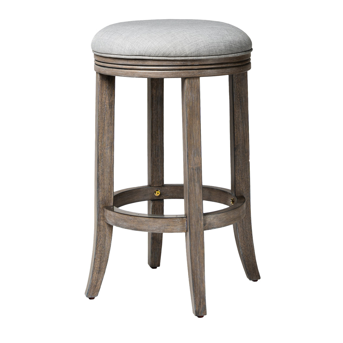 Maven Lane Backless Kitchen Swivel Stool, Reclaimed Oak,Counter Height Open Box)