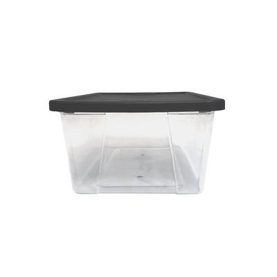 Homz Snaplock Extra Small 6-Quart Clear Storage Container w/ Gray Lid, 10 Pack