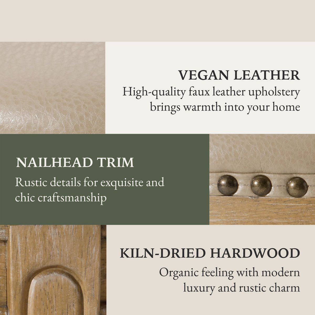 Maven Lane Bar Stool, Weathered Oak Finish w/ Avanti Vegan Leather (For Parts)