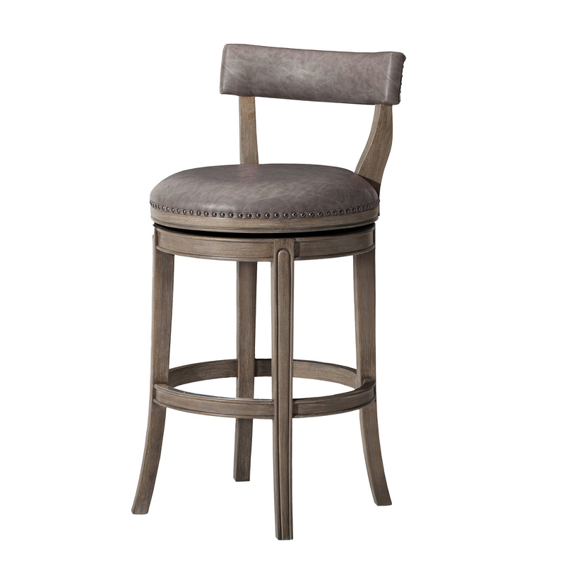 Maven Lane Bar Stool, Reclaimed Oak Finish w/ Ronan Stone Vegan Leather (Used)