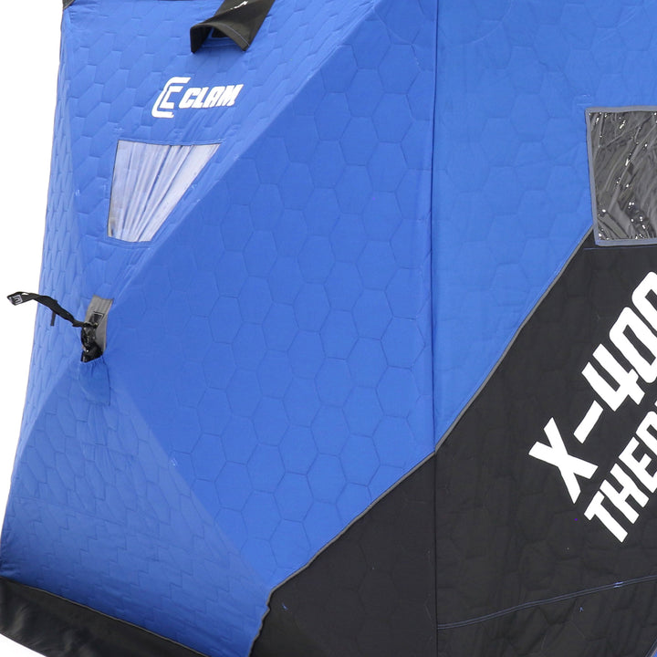 CLAM Portable 8 Ft 4 Person Pop Up Ice Fishing Thermal Shelter Tent (Open Box)