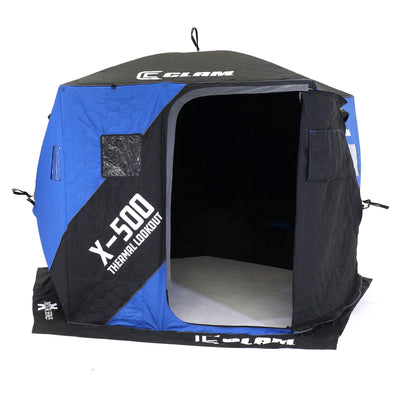 CLAM Portable 9 Ft 5 Person Ice Fishing Thermal Hub Shelter Tent (Open Box) - VMInnovations