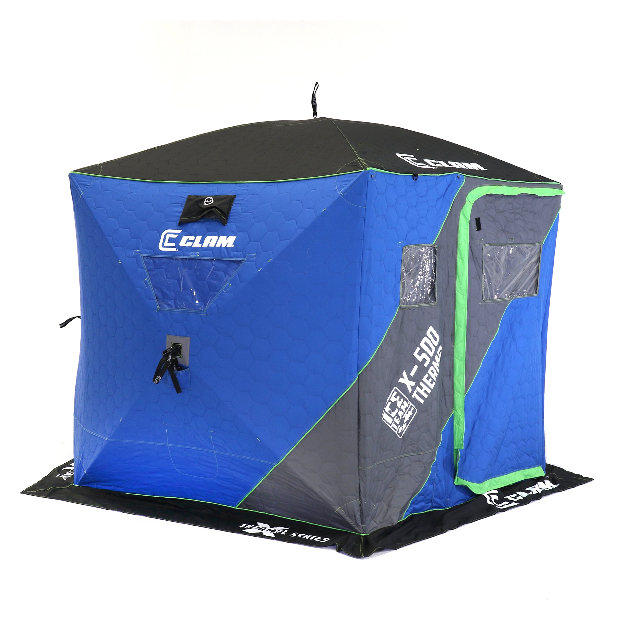 CLAM Portable 9 Ft 5 Person Ice Thermal Hub Shelter w/Dimmable Light (Open Box) - VMInnovations