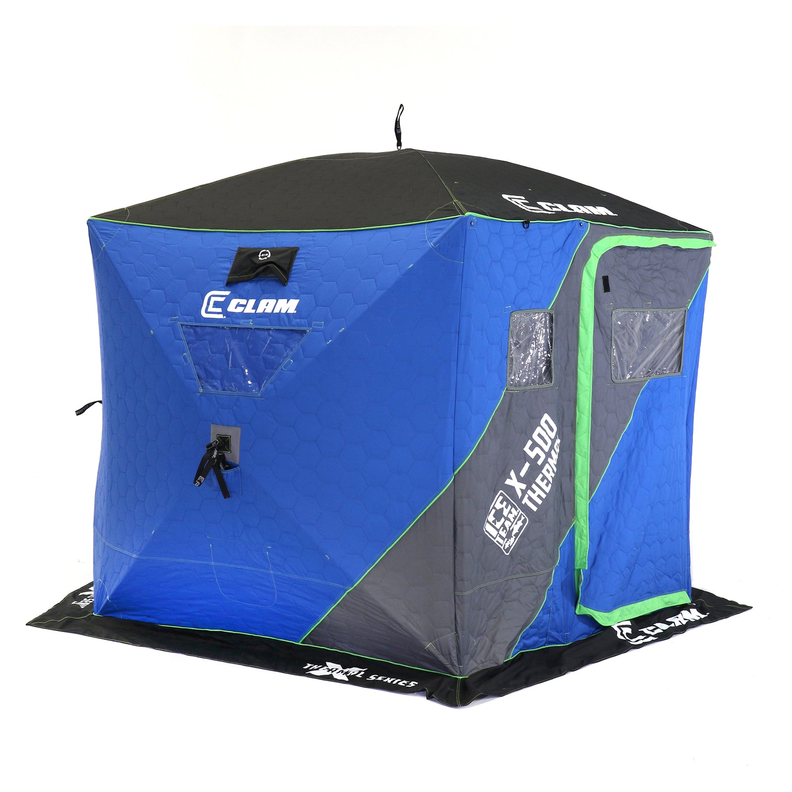CLAM Portable 9 Ft 5 Person Ice Thermal Hub Shelter w/Dimmable Light (Open Box) - VMInnovations