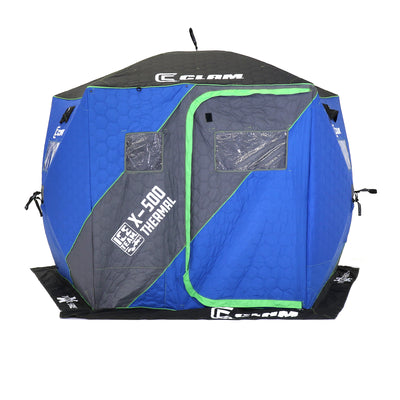 CLAM Portable 9 Ft 5 Person Ice Thermal Hub Shelter w/Dimmable Light (Open Box) - VMInnovations