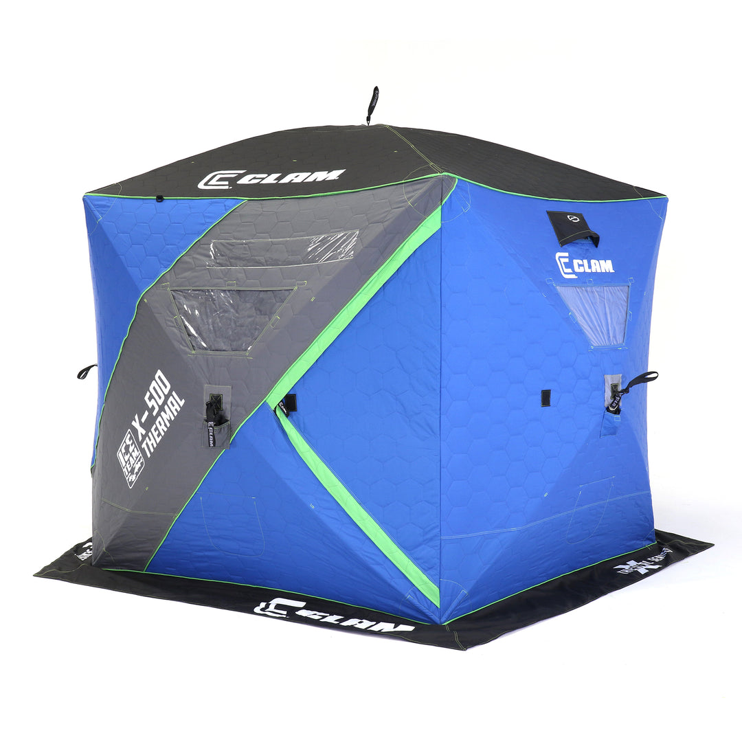 CLAM Portable 9 Ft 5 Person Ice Thermal Hub Shelter w/Dimmable Light (Open Box)