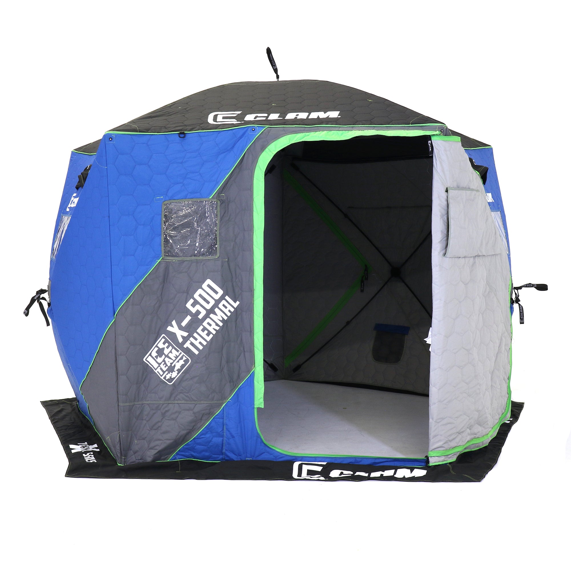 CLAM Portable 9 Ft 5 Person Ice Thermal Hub Shelter w/Dimmable Light (Open Box) - VMInnovations