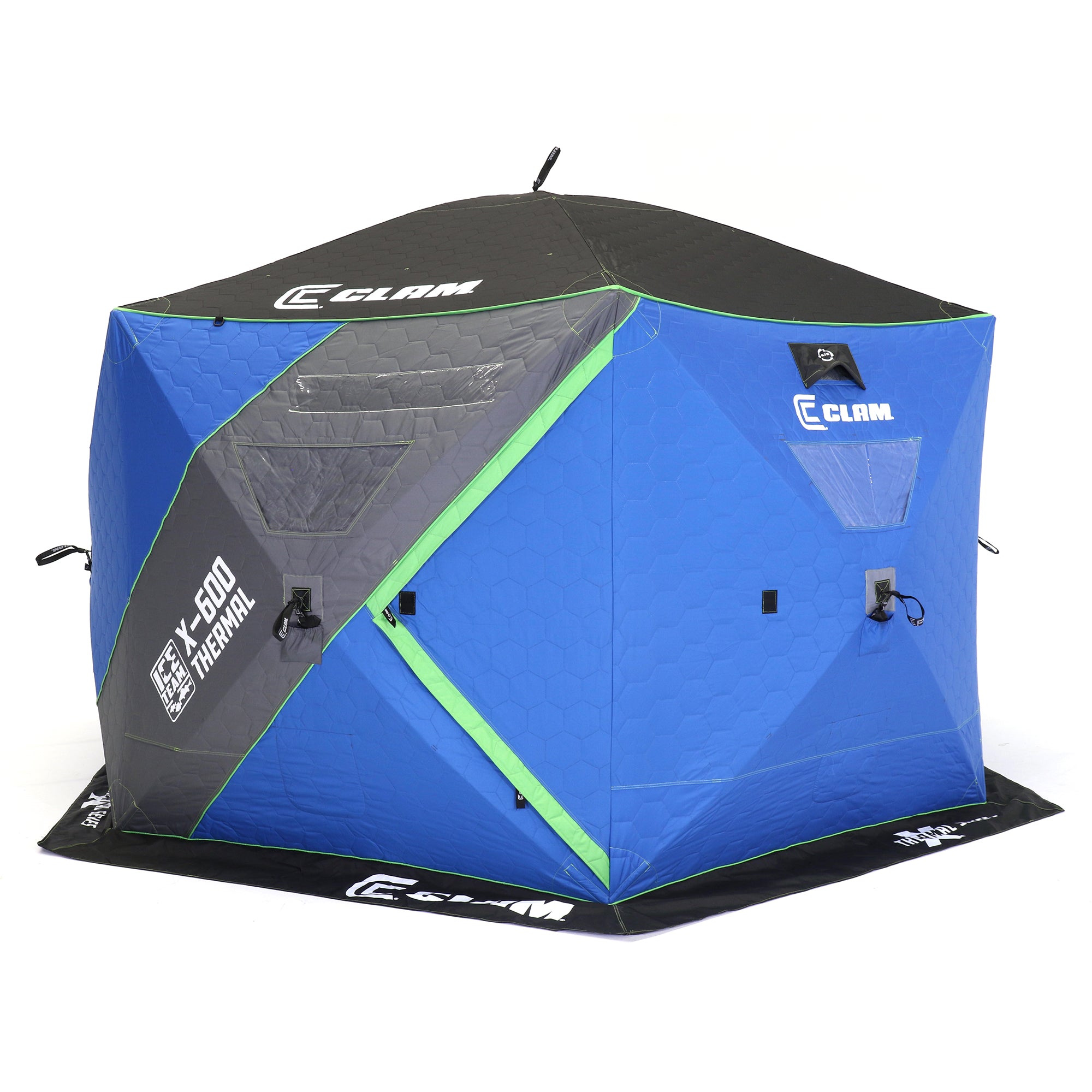 CLAM X-600 Portable 11.5' 6 Person Ice Team Thermal Hub Shelter w