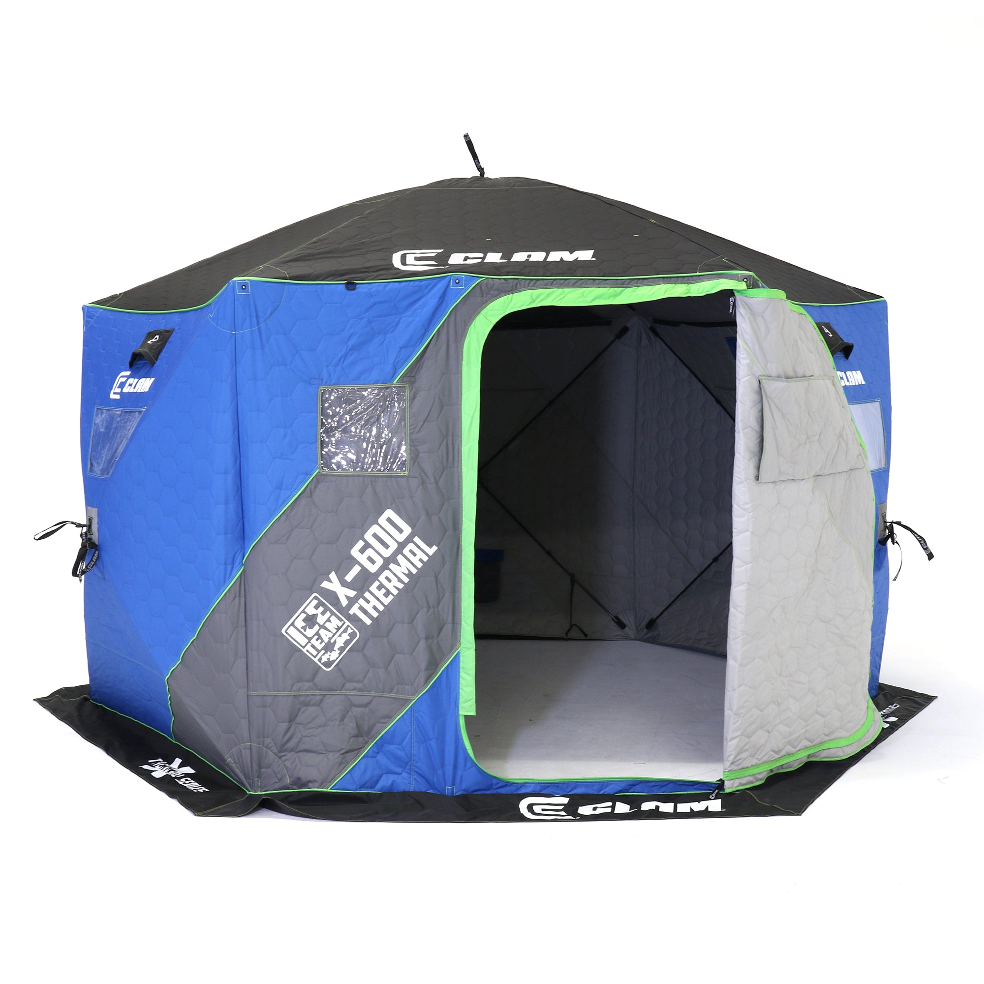 CLAM 11.5' 6 Person Ice Team Thermal Hub Shelter w/Dimmable Light (Open Box) - VMInnovations