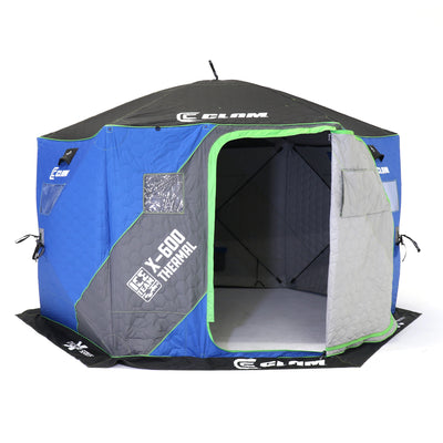 CLAM 11.5' 6 Person Ice Team Thermal Hub Shelter w/Dimmable Light (Open Box) - VMInnovations