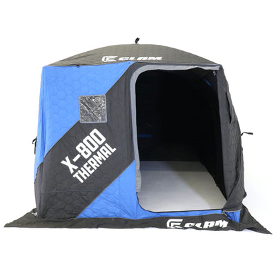 CLAM Portable 15'x8' 7 Person Pop Up Ice Fishing Thermal Hub Shelter(Open Box) - VMInnovations