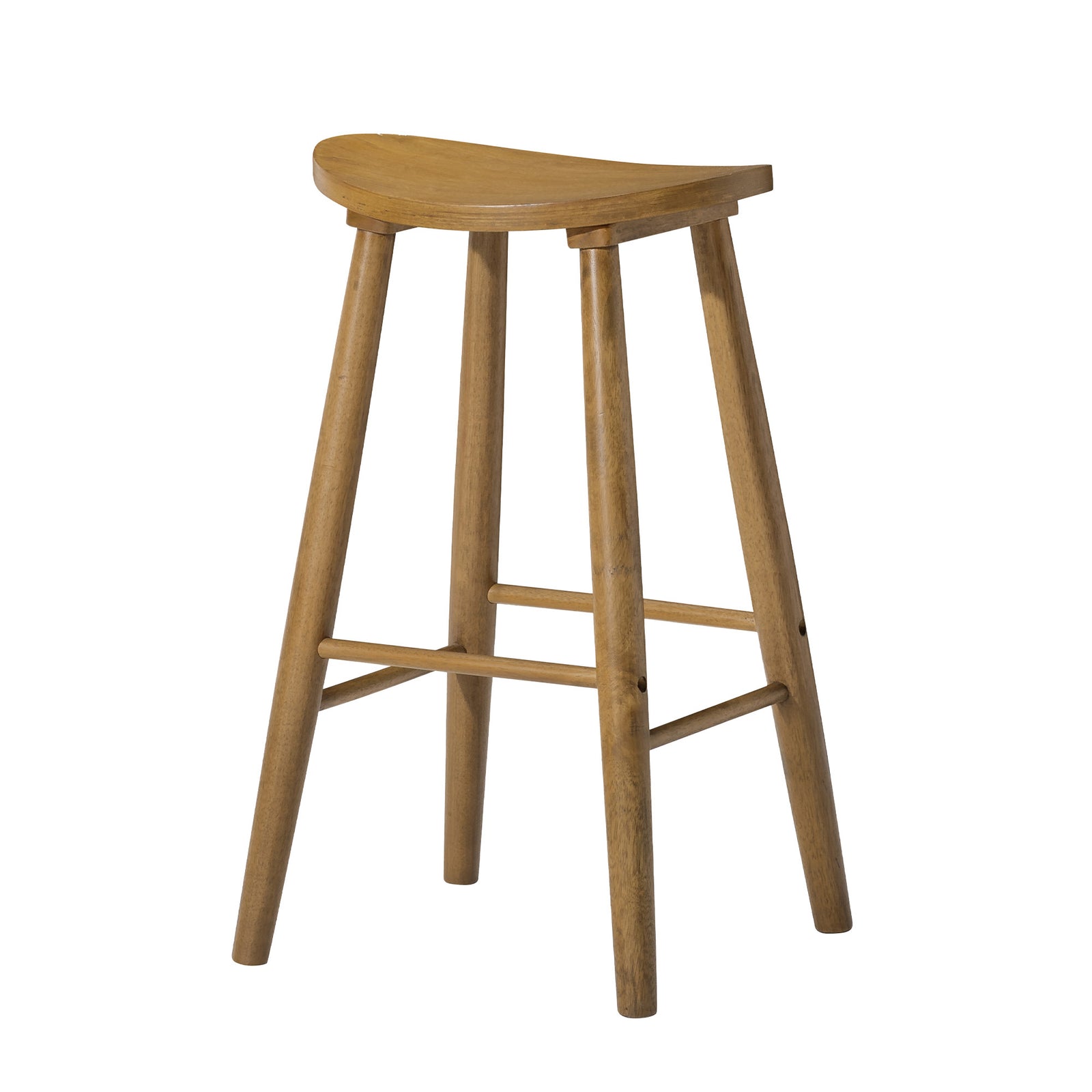 Maven Lane Luna Bar Stool in Rustic Natural Wood Finish (Used) - VMInnovations