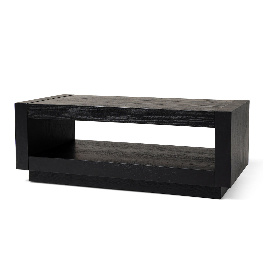 Maven Lane Contemporary Wooden Coffee Table in Refined Black Finish (Open Box) - VMInnovations