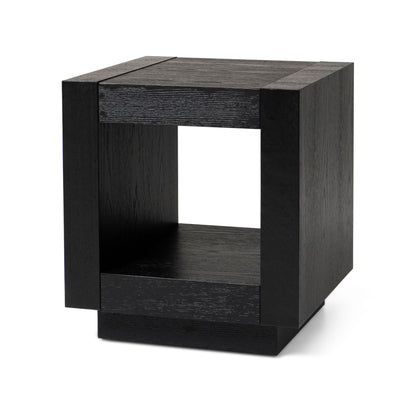 Maven Lane Artemis Contemporary Wooden Side Table in Refined Black Finish (Used) - VMInnovations
