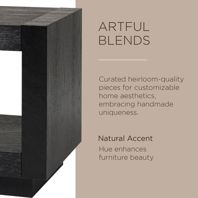 Maven Lane Artemis Contemporary Wooden Side Table in Refined Black Finish (Used) - VMInnovations
