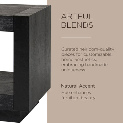 Maven Lane Artemis Wooden Side Table in Refined Black Finish (For Parts)