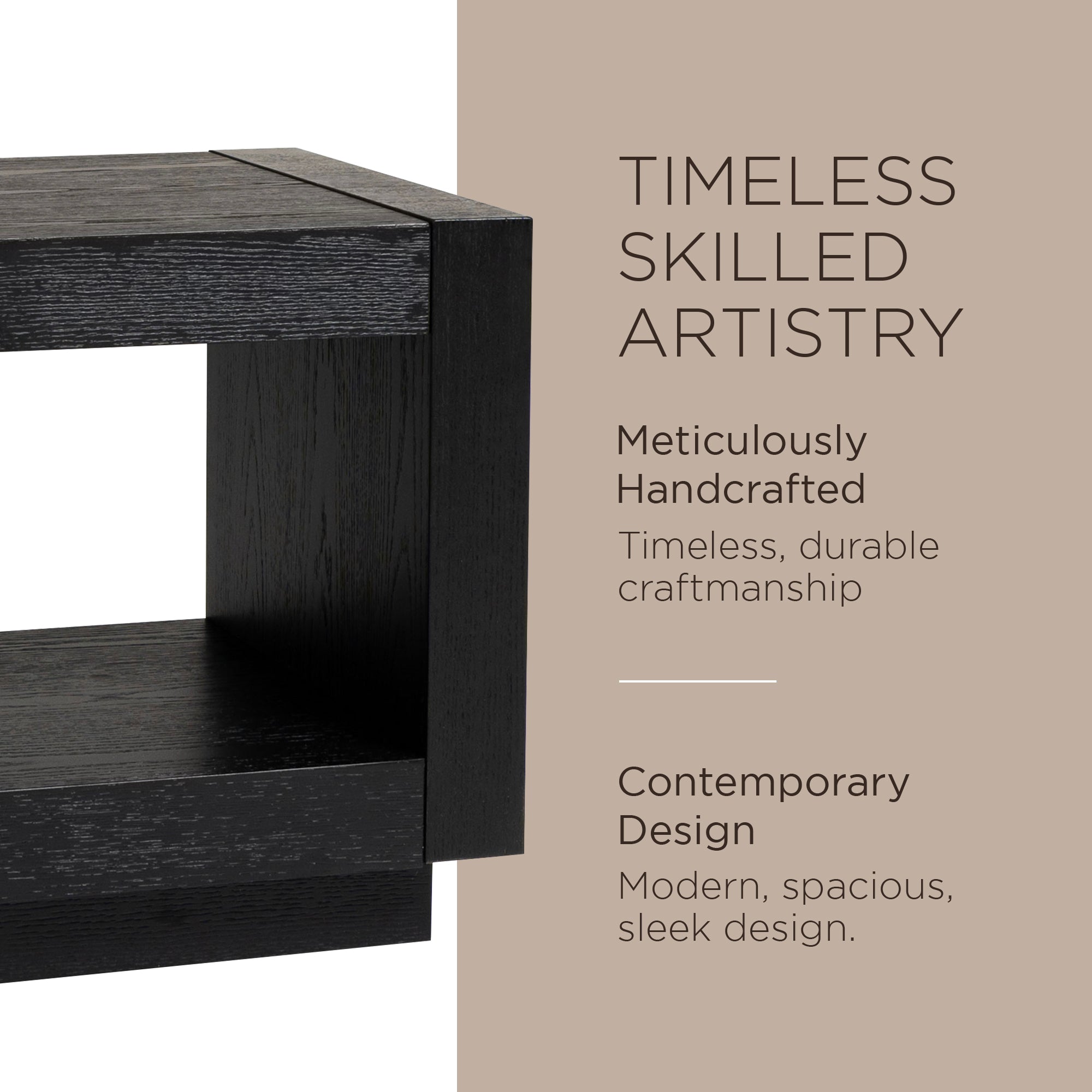 Maven Lane Artemis Wooden Side Table in Refined Black Finish (For Parts) - VMInnovations