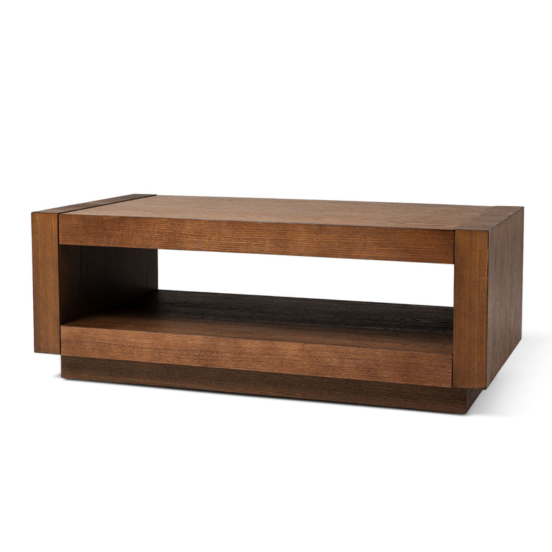 Maven Lane Artemis Contemporary Wooden Coffee Table in Refined Brown Finish