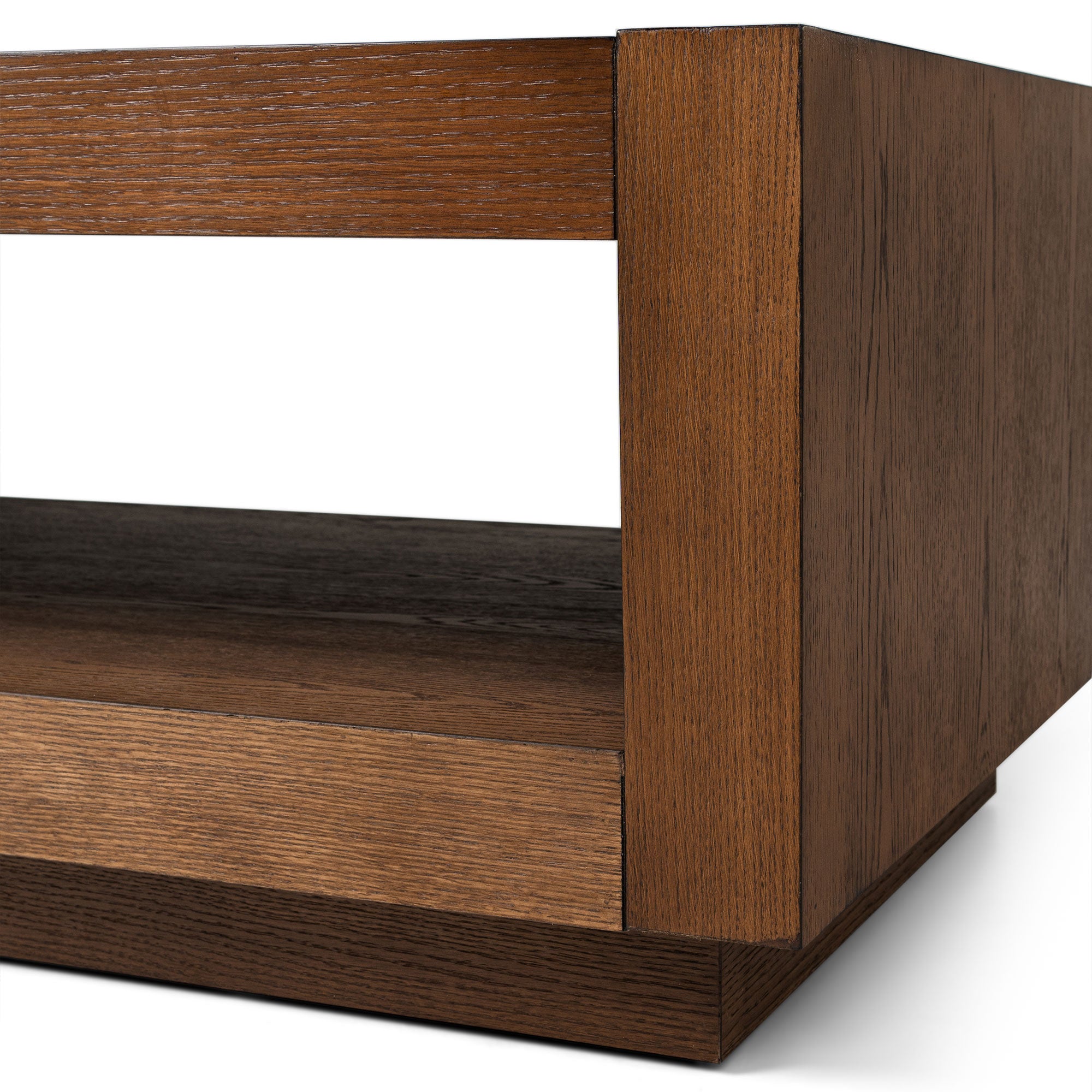 Maven Lane Artemis Wooden Coffee Table and Set of 2 Side Tables, Refined Brown - VMInnovations