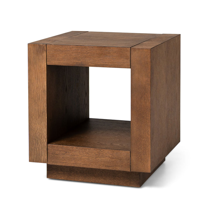 Maven Lane Artemis Contemporary Wooden Side Table in Refined Brown Finish (Used) - VMInnovations
