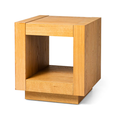 Maven Lane Artemis Contemporary Wooden Side Table in Refined Natural Finish