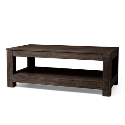 Maven Lane Paulo Wooden Coffee Table in Weathered Brown Finish (Open Box)