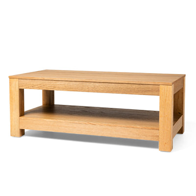 Maven Lane Paulo Wooden Coffee Table in Weathered Natural Finish