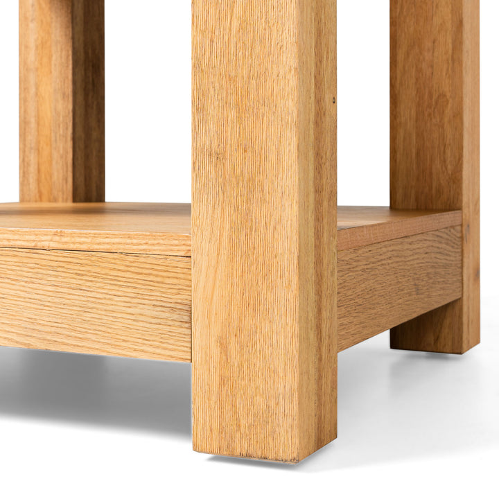 Maven Lane Paulo Wooden Coffee Table with Set of 2 Side Tables, Weathered Natural