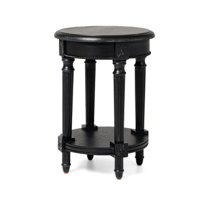 Maven Lane Traditional Wooden Side Table in Antiqued Black Finish (For Parts) - VMInnovations