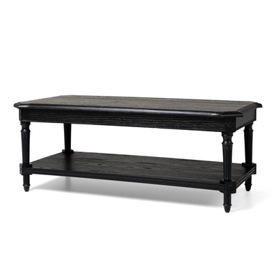 Maven Lane Pullman Rectangular Wooden Coffee Table, Antiqued Black (For Parts) - VMInnovations