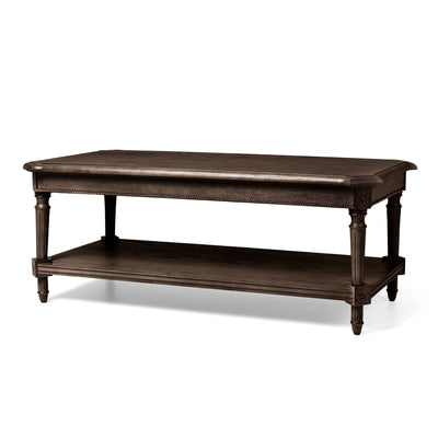 Maven Lane Pullman Traditional Wooden Coffee Table, Antiqued Brown (For Parts) - VMInnovations