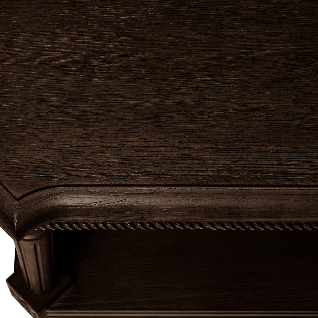 Maven Lane Pullman Traditional Square Wooden Coffee Table, Brown, Set of 3 - VMInnovations