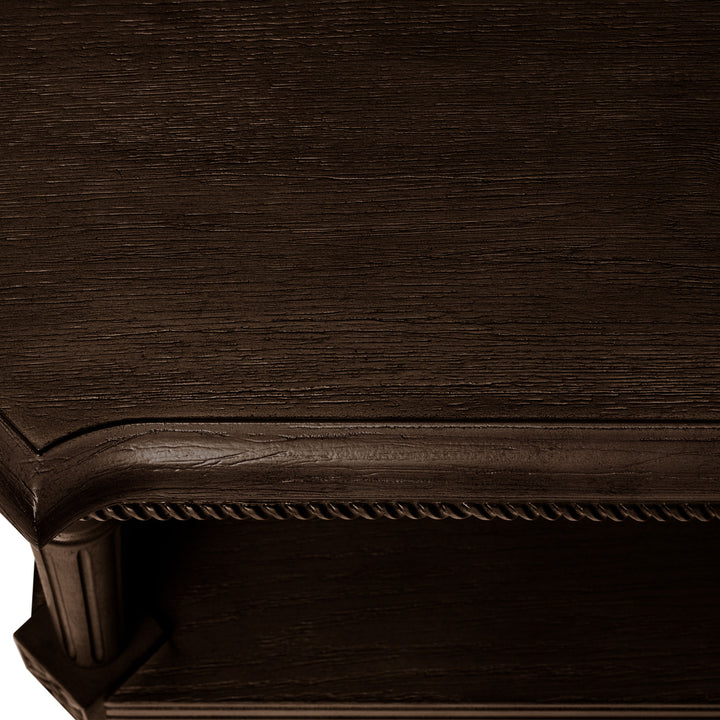 Maven Lane Pullman Traditional Square Wooden Coffee Table, Brown, Set of 3 - VMInnovations