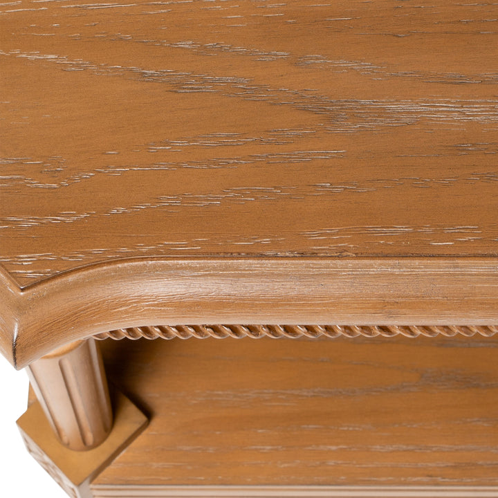 Maven Lane Pullman Traditional Square Wooden Side Table, Antiqued, Set of 4