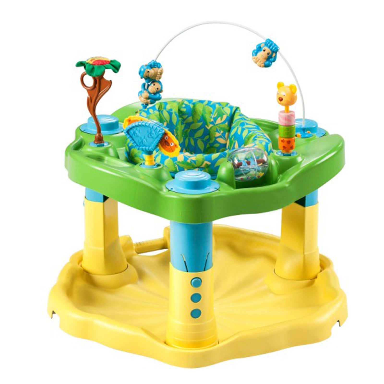 Evenflo ExerSaucer Zoo Friends Bouncing Activity Saucer with Full Seat Cushion - VMInnovations
