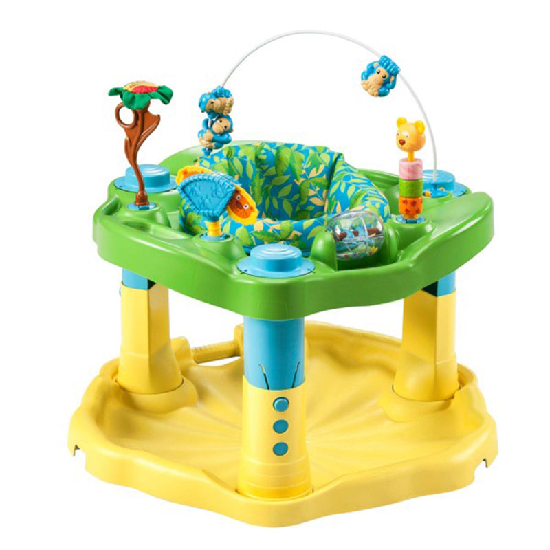 Evenflo ExerSaucer Zoo Friends Bouncing Activity Saucer with Full Seat Cushion