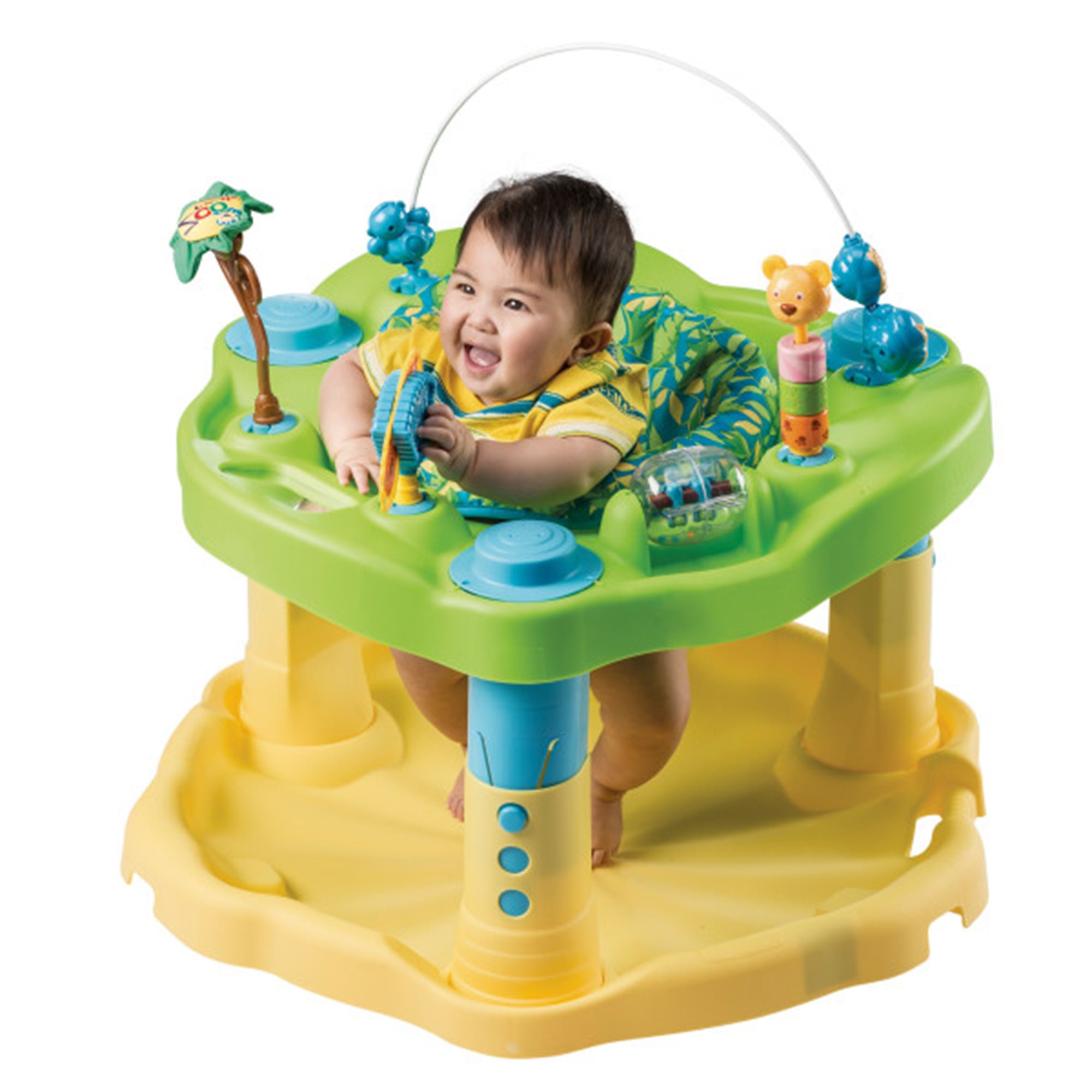 Evenflo ExerSaucer Zoo Friends Bouncing Activity Saucer with Full Seat Cushion - VMInnovations