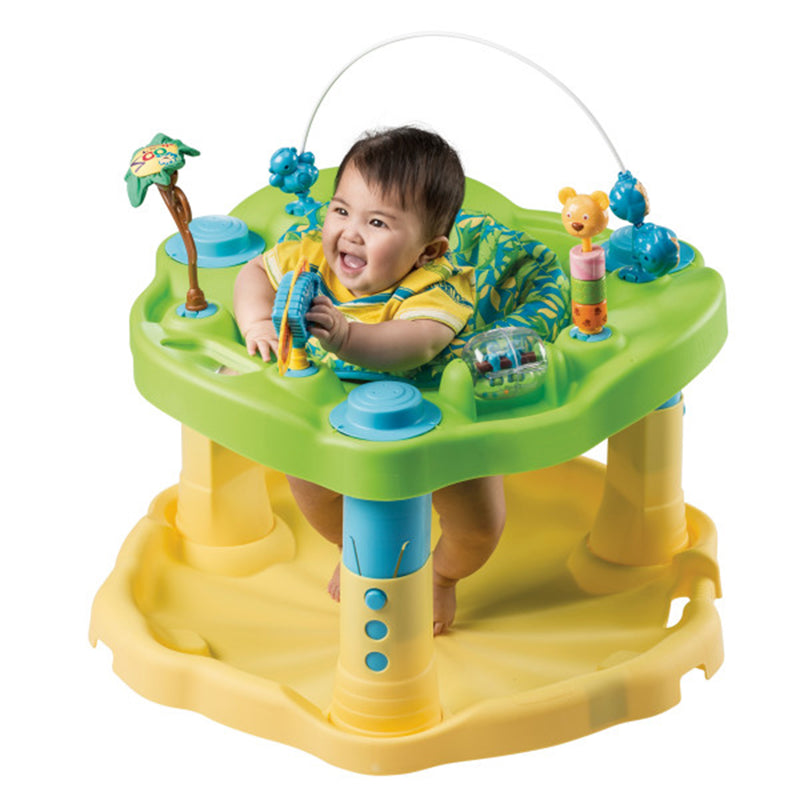 Evenflo ExerSaucer Zoo Friends Bouncing Activity Saucer with Full Seat Cushion