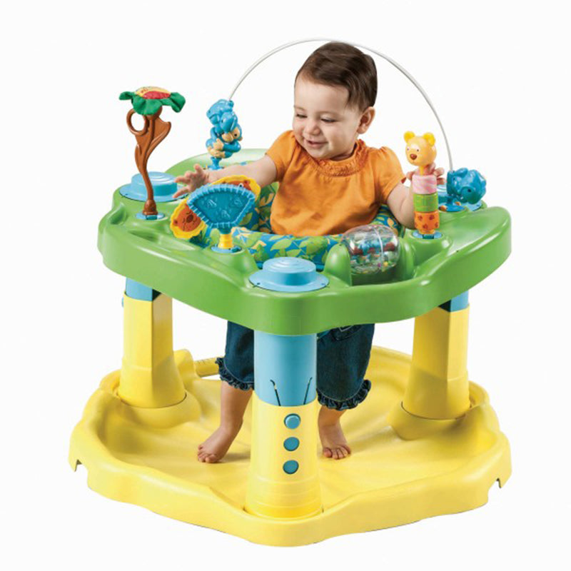 Evenflo ExerSaucer Zoo Friends Bouncing Activity Saucer with Full Seat Cushion